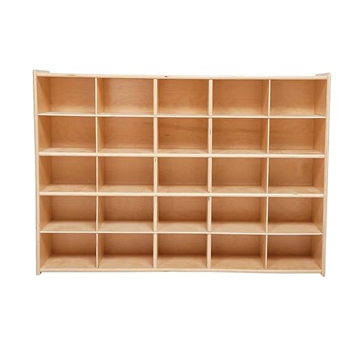Contender 25 Cubby Birch Plywood Storage Cabinet, Office And Homeschool by Contender