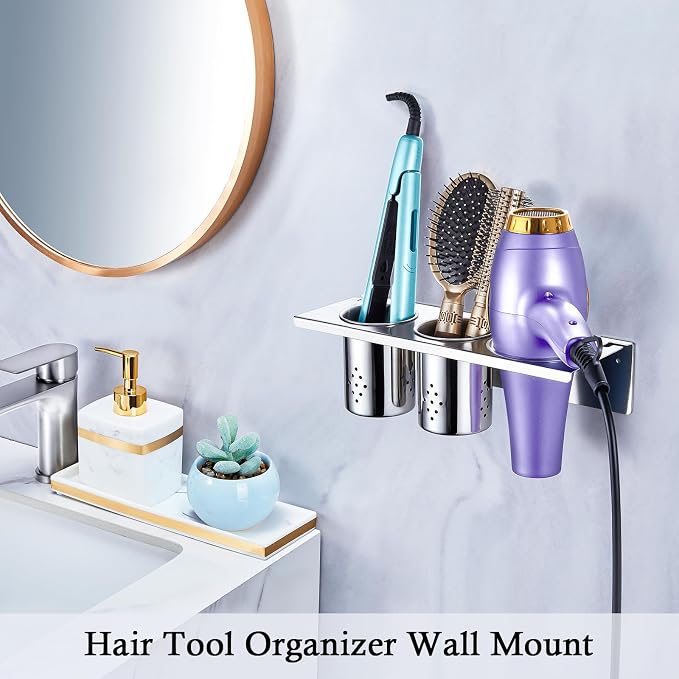 Hair Tool Organizer, Blow Dryer Holder Wall Mounted, Hot Tools Holder Storage - Image 2