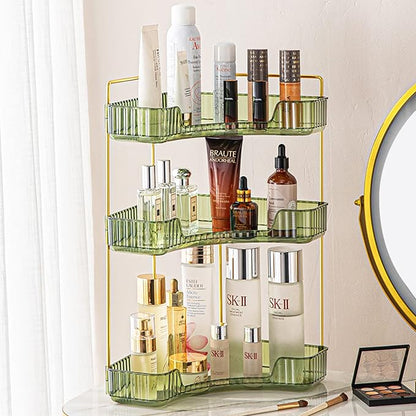3-Tier Corner Bathroom Counter Organizer – Classic Storage Shelf by SHUANGQING