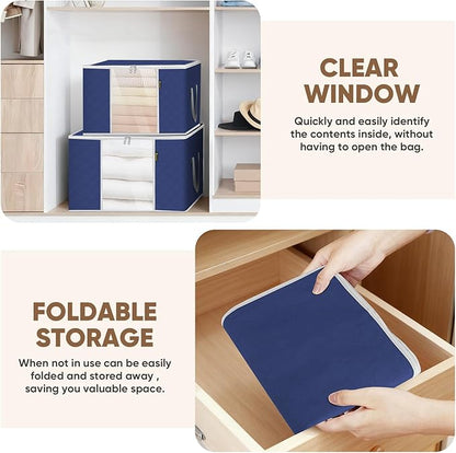 BALEINE 4 Pack Clothes Storage Bags, 16 Gallon Storage Containers - Image 4