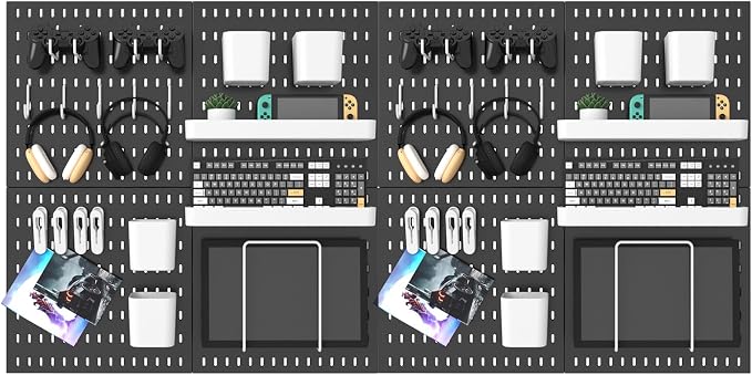 Pegboard Combination Kit, 25.2" x 50.4" Wall Mounted Storage Set by MULSAME