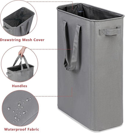 efluky Slim Laundry Basket, Narrow Laundry Hamper - Image 3