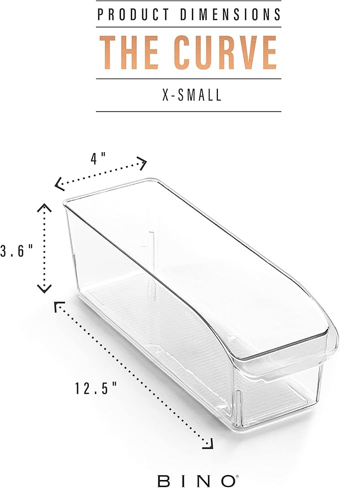 BINO | Plastic Storage Bins, Small | THE CURVE COLLECTION | Multi-Use Organizer - Image 3