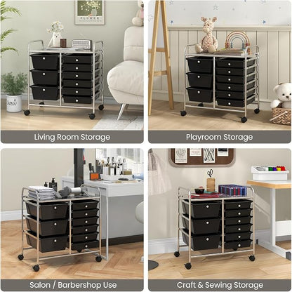 Giantex 9 Drawers Rolling Cart, Classroom Organizers, Storage Cart - Image 8