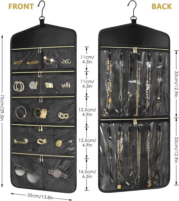 CHICECO Travel Jewelry Holder Organizer, Hanging Jewelry Organizer Storage - Image 5