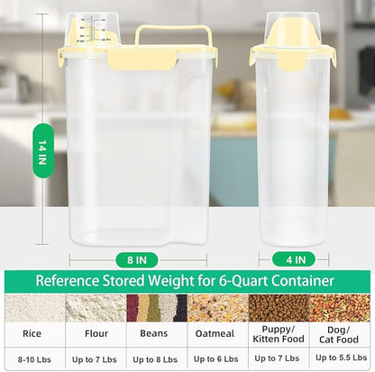 TBMax Airtight Rice Container 10 Lbs, Cereal Dispenser, Travel Pet Cat Dog Food - Image 2