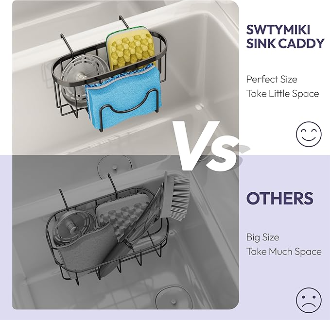 SWTYMIKI Sponge Holder for Kitchen Sink - Image 4