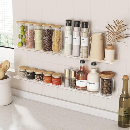 Lifewit Floating Shelves for Wall, 10 Pack Clear Acrylic Shelf 15" Room Decor - Image 8