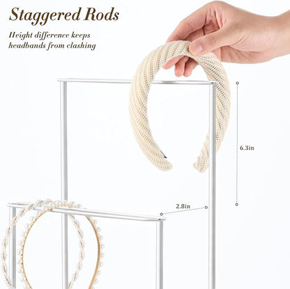 Headband Holder Organizer Metal 2-Tier - Image 5