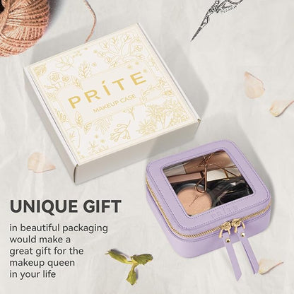 Prite Small Makeup Bag for Women Portable Clear Makeup Bag Cute Mini Waterproof - Image 7
