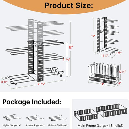 MUDEELA Pots and Pans Organizer Rack - Image 3