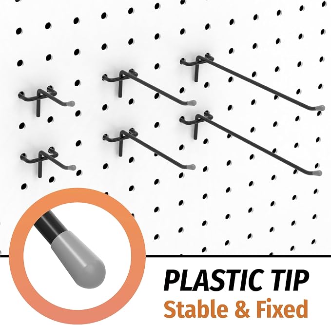 HUHOLE Pegboard Hooks 2 Inch, 4 Inch, 6 Inch, Peg Board Hooks - Image 4