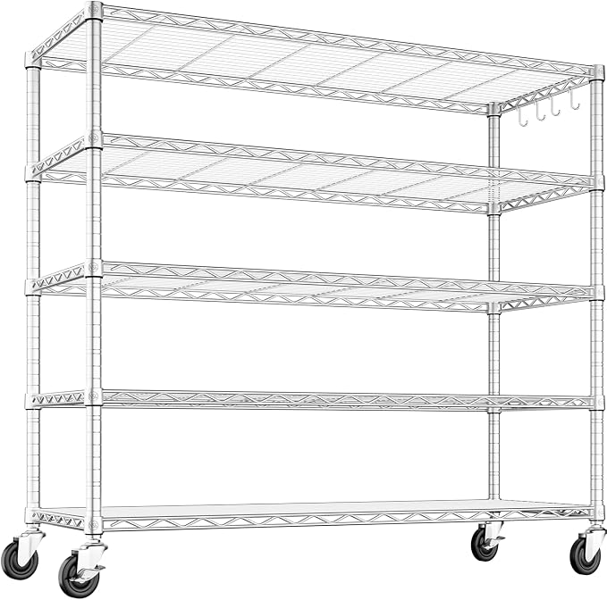 PrimeZone 5 Tier 48" Wx24''Dx81''H Wire Shelving by PrimeZone