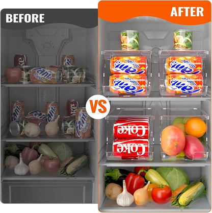 2 Pack Soda Can Organizer for Refrigerator, Stackable Canned Food Pop Cans - Image 6