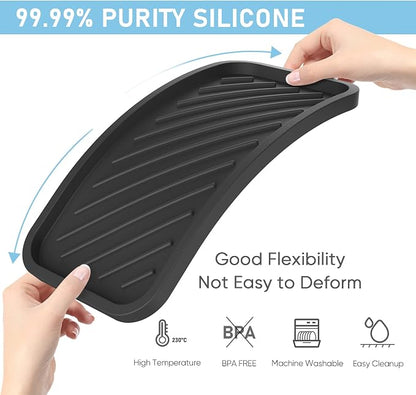 EG-SIPRO Silicone Sponge Holder, Large 10" Kitchen Sink Organizer Tray Kitchen - Image 3