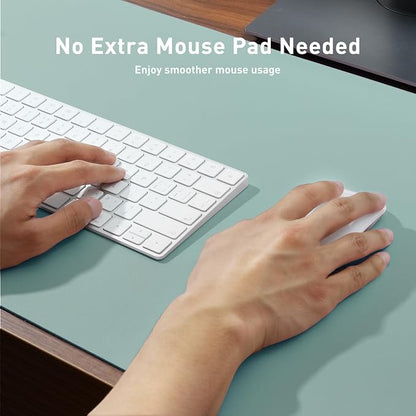 Aothia Faux Leather Desk Mat – Large Mouse Pad, Non-Slip PU Leather Blotter - Image 4