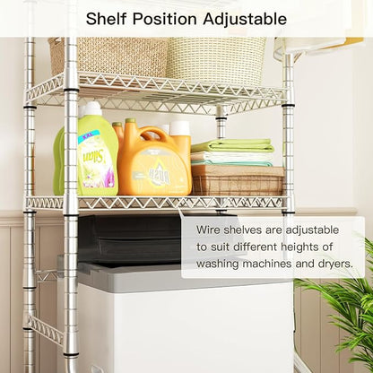 Ulif U11 Mini Over Washer and Dryer Shelves, 3 Tiers Laundry Room Storage and - Image 4