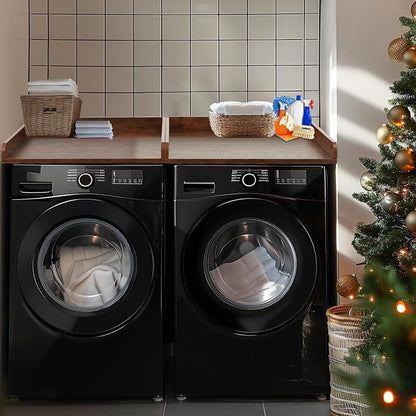 Washer Dryer Countertop, Wooden Laundry Countertop Set of 2 Dryer Storage Shelf - Image 8