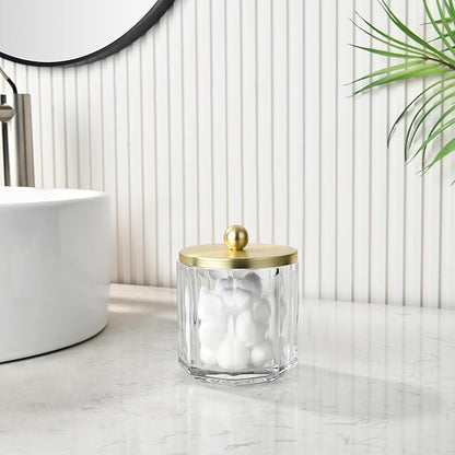 Clear Transparent Apothecary Octagional Shaped Glass Canister Jar - Image 4