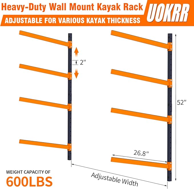 Kayak Storage Rack, Wall Mount Kayak Racks - Image 2