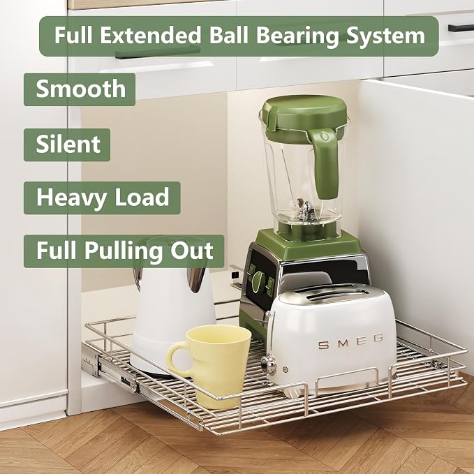 LOVMOR Pull Out Cabinet Organizer 28½" W x 21½" D, Kitchen Cabinet Pull Out - Image 2