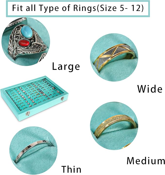 Frebeauty Ring Organizer Tray 100 Slots Ring Holder - Image 4