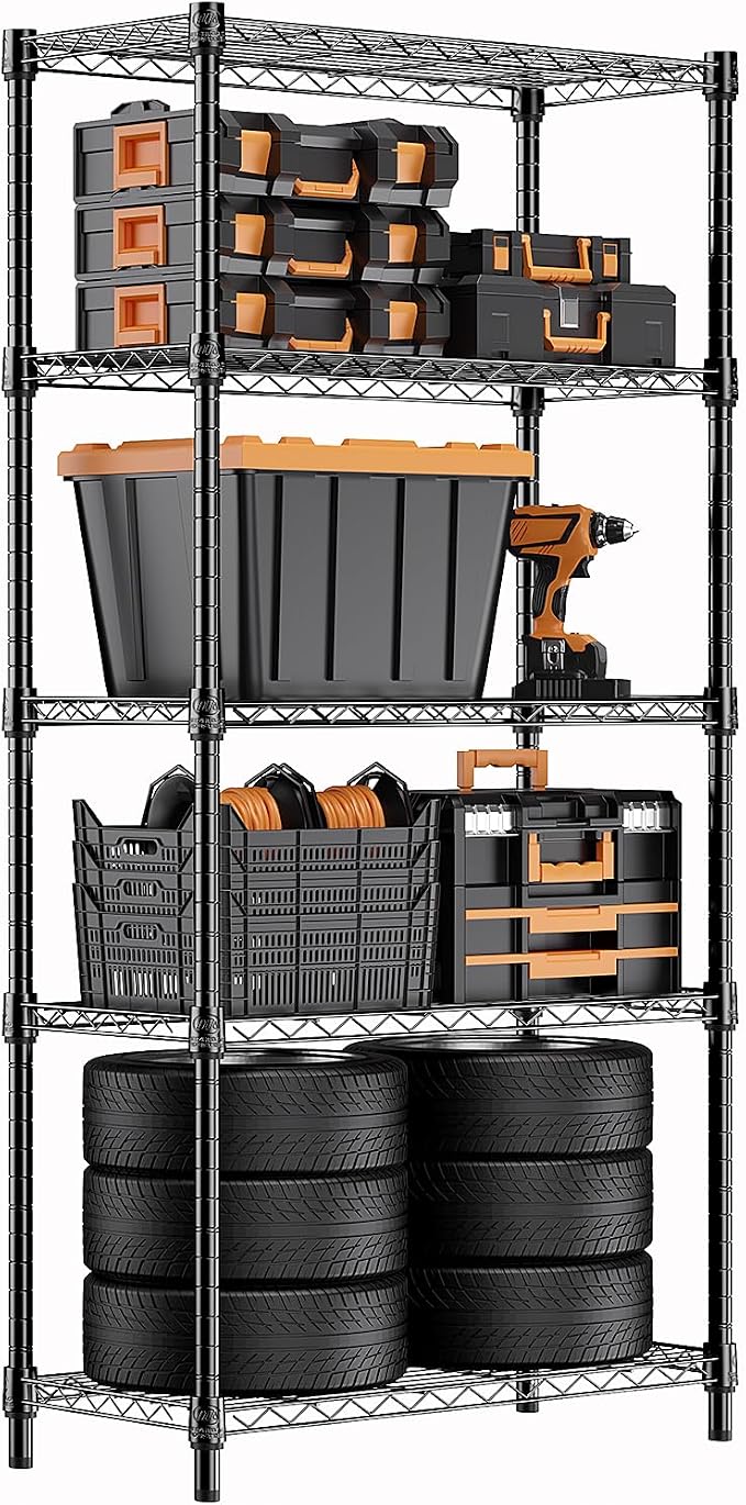 1250 lbs Storage Shelving Utility Shelving Unit 5-Tier Utility Shelving Unit by MEIGAOPLASTICANDMETALHKCOLIMITED