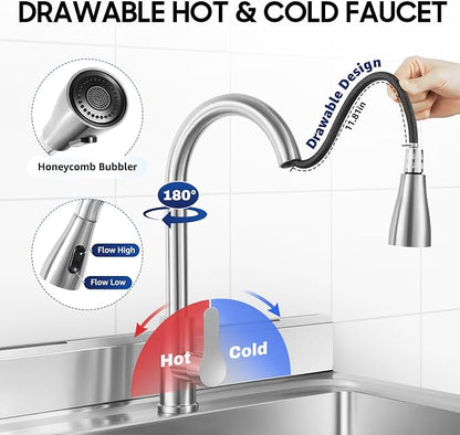 Freestanding Commercial Utility Sink, 47.2 * 23.6 * 31.5in Industrial Kitchen - Image 4