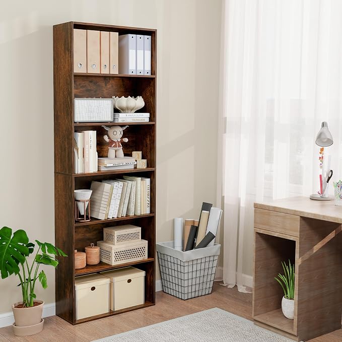 Tangkula 6-Tier Bookcase, 70” Tall Freestanding Bookshelf - Image 4
