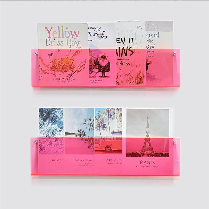 ROYALITA 2-Pack Acrylic Magazine Holder Brochure Holder, Fashion Hanging - Image 3