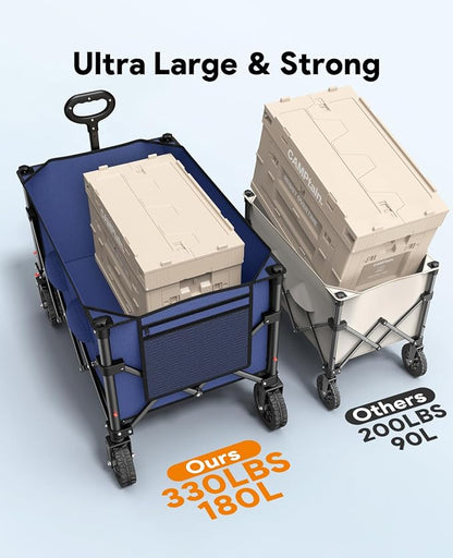 Wagon Carts Foldable, 180L Collapsible Foldable Wagon - Image 4