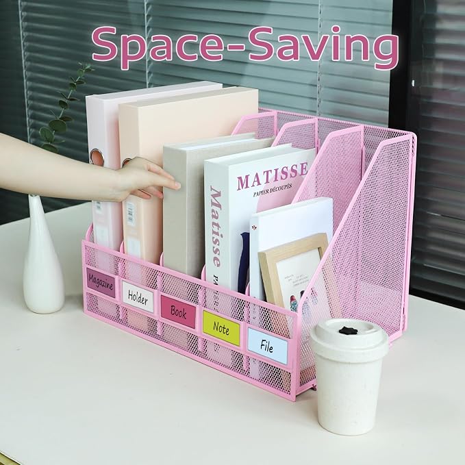 Desk Organizers, Metal Magazine File Holder - Image 6