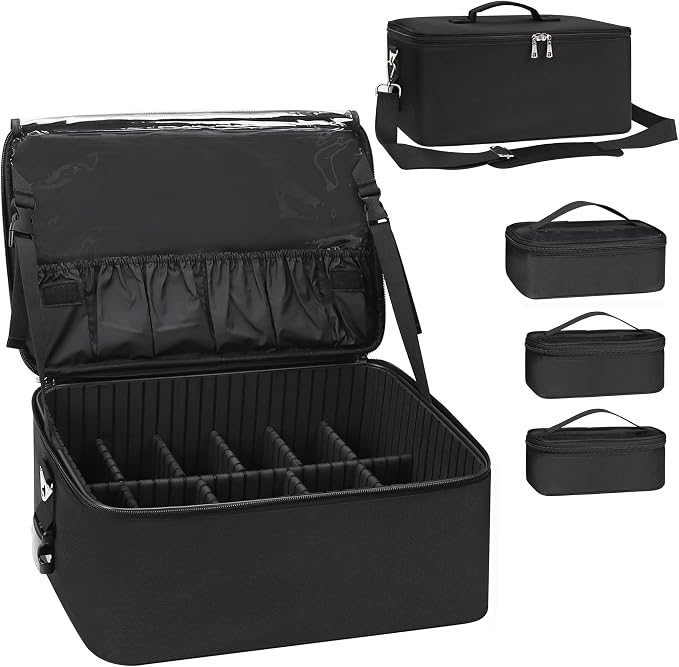 Relavel Makeup Bag Large Makeup Case Professional Cosmetic Storage Organizer by Relavel