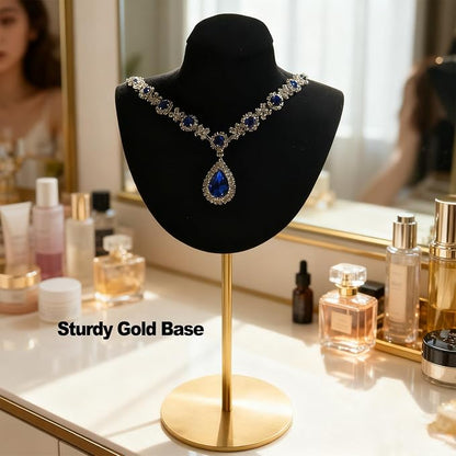 Necklace Display Stand For Selling Velvet Chain Jewelry Bust Holder Organizer - Image 3