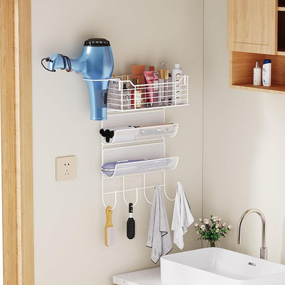 VITVITI Metal Hair Tool Organizer Wall Mount, Hair Dryer Holder - Image 3