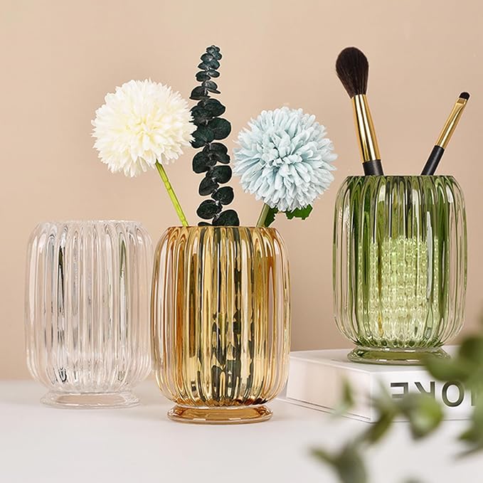 Crystal Makeup Brush holder Organizer, Vintage Make Up Brush Cup Pen Pencil - Image 5