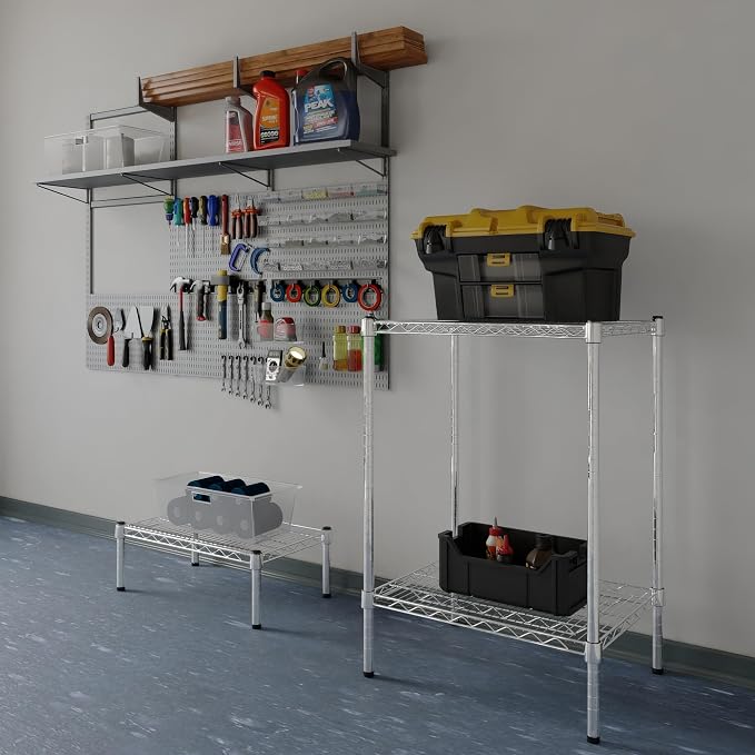 18" Deep x 24" Wide x 34" Height Wire Shelving Kit | 2-Tier | NSF Commercial - Image 2