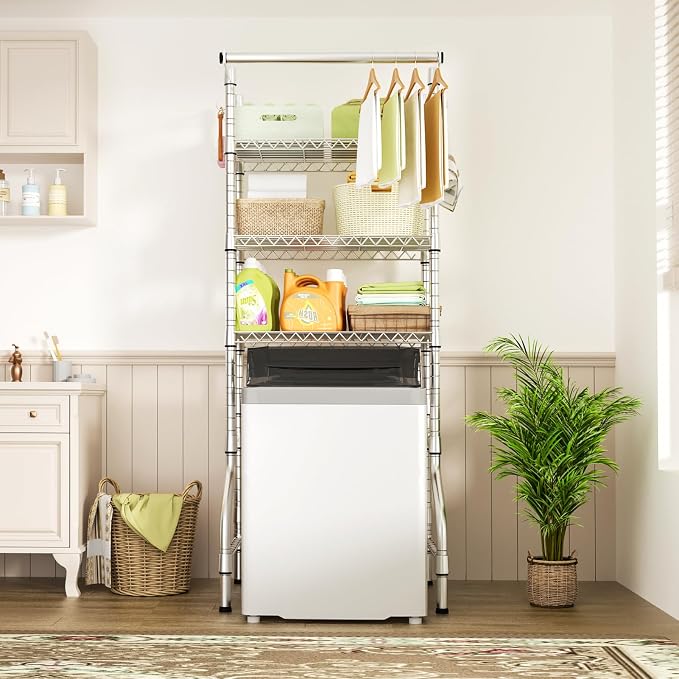 Ulif U11 Mini Over Washer and Dryer Shelves, 3 Tiers Laundry Room Storage and - Image 5