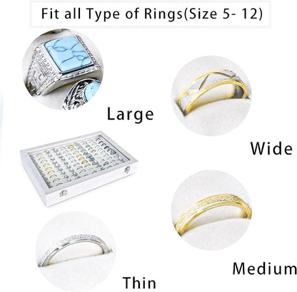 Frebeauty Ring Organizer Tray 100 Slots Ring Holder - Image 4