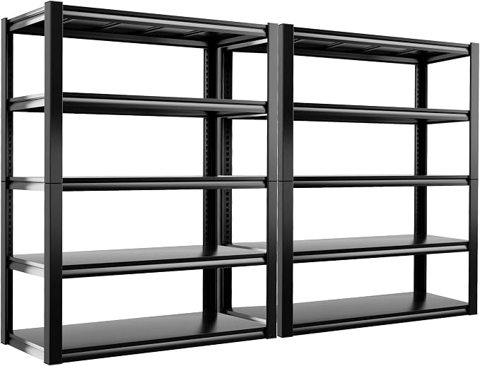 REIBII Storage Shelves Heavy Duty Garage Shelving 72" Adjustable Metal Shelves by REIBII