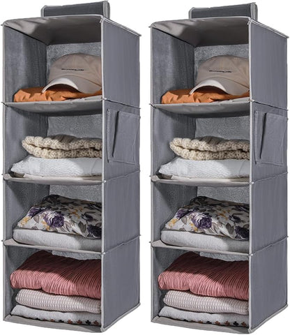 2-Pack Hanging Organizer, 4-Shelf Closet Shelves by WelcometoYRCBEHFU