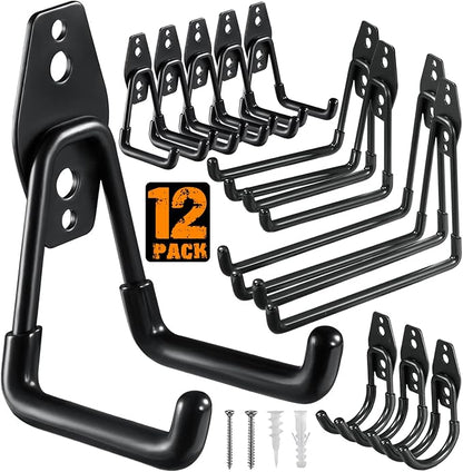12 Pack Garage Hooks Heavy Duty Utility Steel by HUPBIPY