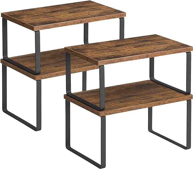 SONGMICS Cabinet Organizer Shelf, Kitchen Storage, Spice Rack, Expandable by SONGMICSbySONGMICSHOME