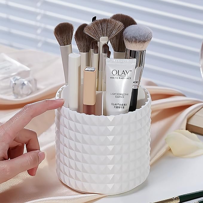 Anyoifax Makeup Brush Holder Organizer 360°Rotating Make Up Brushes Container - Image 7