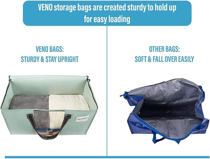 VENO 10 Pack Moving Bags, Comforter and Blanket Storage Bags - Image 4