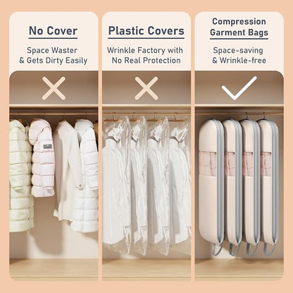 DIMJ 4 Pack 54" Garment Bags for Hanging Clothes - Image 5