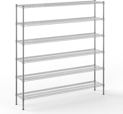 14" Deep x 72" Wide x 74" Height Wire Shelving Kit | 6-Tier | NSF Commercial by Regal+Altair
