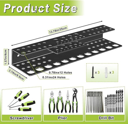 Screwdriver Holder Wall Mount, Heavy Duty Metal Utility Bit Organizer - Image 2