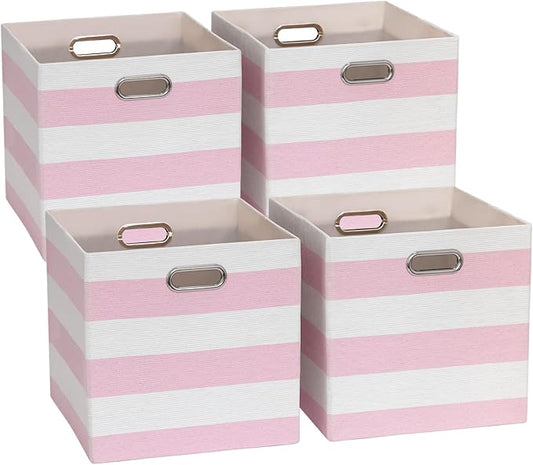 13x13x13 Storage Cube Bins, Foldable Storage Cubes Cubby Baskets Organizer by ORGMASTER