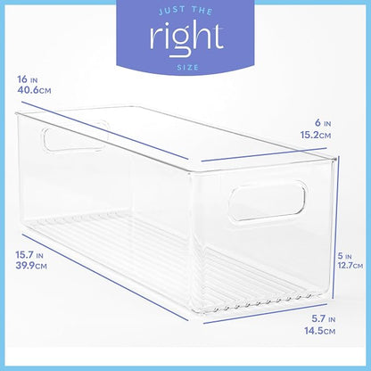 primebox Plastic Food Storage 2 Pack Clear Container Bin - Image 3